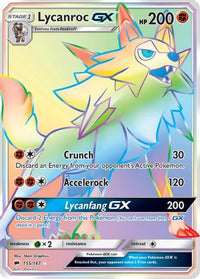 Lycanroc GX (Secret)  - Holofoil SM  Burning Shadows - Secret Rare