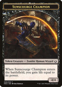 Sunscourge Champion // Cat Double-Sided Token -  (HOU-9 // 16) - Hour of Devastation