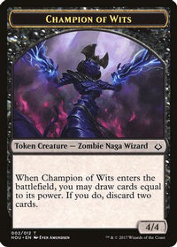 Champion of Wits // Warrior Double-Sided Token -  (HOU-2 // 17) - Hour of Devastation