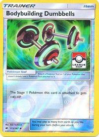 Bodybuilding Dumbbells (League Cup) 113/147  - Reverse Holofoil League & Championship Cards - Promo