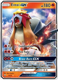 Entei GX 010  - Holofoil Shining Legends - Ultra Rare