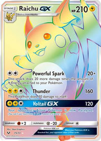 Raichu GX (Secret)/73  - Holofoil Shining Legends - Secret Rare