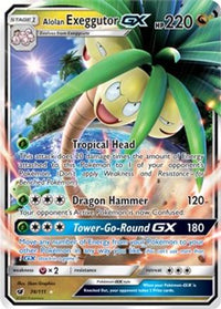 Alolan Exeggutor GX 074  - Holofoil SM  Crimson Invasion - Ultra Rare