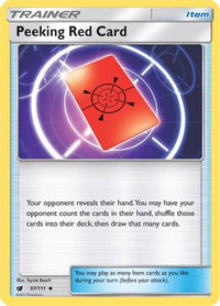 Peeking Red Card 097  SM  Crimson Invasion - Uncommon