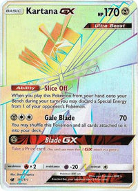 Kartana GX (Secret)  - Holofoil SM  Crimson Invasion - Secret Rare