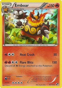 Emboar - 19/114 (Cracked Ice Holo)/114  - Holofoil Deck Exclusives - Holo Rare