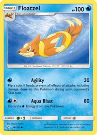 Floatzel 036/156  SM  Ultra Prism - Uncommon