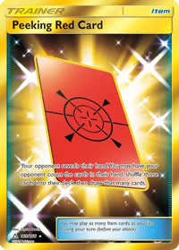 Peeking Red Card (Secret Rare)  - Holofoil SM  Ultra Prism - Secret Rare