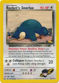 Rocket's Snorlax (033/132) [Gym Heroes] Unlimited - Rare