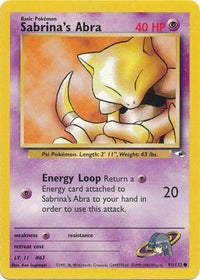 Sabrina's Abra 091  - Unlimited Gym Heroes - Common