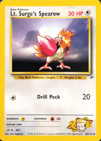 Lt. Surge's Spearow (052/132) [Gym Heroes] Unlimited - Uncommon