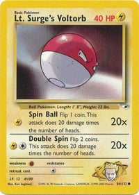 Lt. Surge's Voltorb 084  - Unlimited Gym Heroes - Common