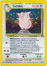 Clefable (1) (1) 001  - Unlimited Holofoil Jungle - Holo Rare