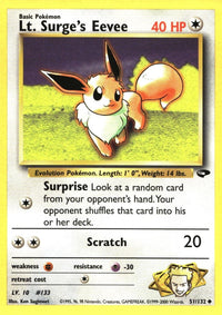 Lt. Surge's Eevee (051/132) [Gym Challenge] Unlimited - Uncommon
