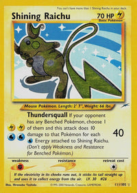 Shining Raichu (111/105) [Neo Destiny] 1st Edition Holofoil - Secret Rare