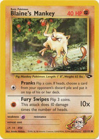 Blaine's Mankey (063/132) [Gym Challenge] Unlimited - Common