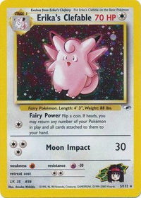 Erika's Clefable 003  - Unlimited Holofoil Gym Heroes - Holo Rare