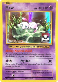 Mew - 53/108 (League Challenge) [4th Place]/108  - Holofoil League & Championship Cards - Promo