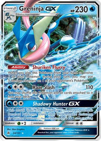 Greninja GX 024  - Holofoil SM  Forbidden Light - Ultra Rare