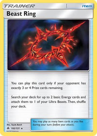 Beast Ring 102  SM  Forbidden Light - Rare