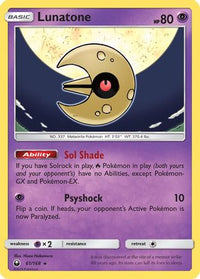 Lunatone  - Holofoil SM  Celestial Storm - Holo Rare