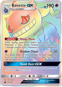 Banette GX (Secret)  - Holofoil SM  Celestial Storm - Secret Rare