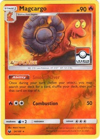 Magcargo - 24/168 (League Challenge) [4th Place]/168  - Reverse Holofoil League & Championship Cards - Promo