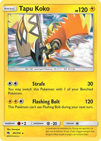Tapu Koko  - Holofoil SM  Lost Thunder - Holo Rare