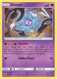Unown (92) (92) 092/214  SM  Lost Thunder - Rare