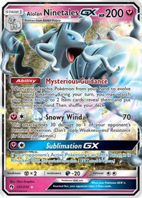 Alolan Ninetales GX 132  - Holofoil SM  Lost Thunder - Ultra Rare