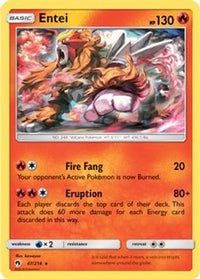 Entei - 47/214 (SM Lost Thunder)/214  - Holofoil Deck Exclusives - Holo Rare