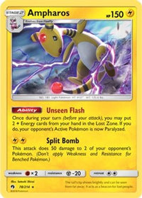 Ampharos - 78/214 (SM Lost Thunder)/214  Deck Exclusives - Rare