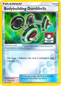 Bodybuilding Dumbbells - 113/147 (League Cup) [Staff]/147  - Reverse Holofoil League & Championship Cards - Promo