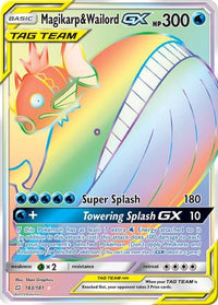 Magikarp & Wailord GX (Secret)  - Holofoil SM  Team Up - Secret Rare