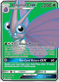 Venomoth GX (Full Art)  - Holofoil SM  Unbroken Bonds - Ultra Rare