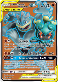 Marshadow & Machamp GX (198) (Full Art) (198)  198  - Holofoil SM  Unbroken Bonds - Ultra Rare