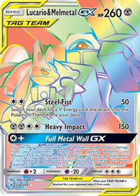 Lucario & Melmetal GX (Secret)  - Holofoil SM  Unbroken Bonds - Secret Rare