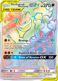Marshadow & Machamp GX (Secret)  - Holofoil SM  Unbroken Bonds - Secret Rare