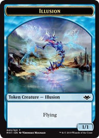 Illusion // Emblem - Wrenn and Six Double-Sided Token -  (MH1-5 // 21) - Modern Horizons