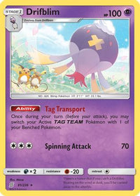 Drifblim 081  SM  Unified Minds - Rare