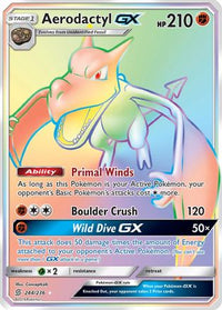 Aerodactyl GX (Secret)  - Holofoil SM  Unified Minds - Secret Rare