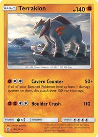Terrakion  - Holofoil SM  Unified Minds - Holo Rare