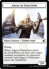 Angel of Sanctions // Horror Double-Sided Token -  (C19-6 // 23) - Commander 2019