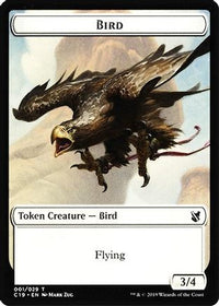 Bird (001) // Sculpture Double-Sided Token -  (C19-1 // 24) - Commander 2019
