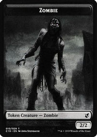 Zombie (010) // Zombie (011) Double-Sided Token -  (C19-10 // 11) - Commander 2019