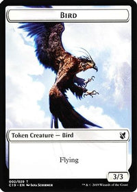 Bird (002) // Sculpture Double-Sided Token -  (C19-2 // 24) - Commander 2019