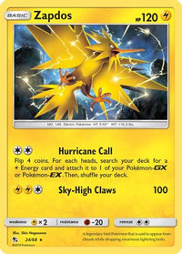 Zapdos 024  - Holofoil Hidden Fates - Holo Rare