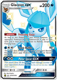 Glaceon GX SV55  - Holofoil Hidden Fates Shiny Vault - Shiny Holo Rare