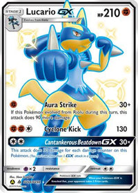 Lucario GX SV64  - Holofoil Hidden Fates Shiny Vault - Shiny Holo Rare