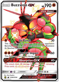 Buzzwole GX SV68  - Holofoil Hidden Fates Shiny Vault - Shiny Holo Rare